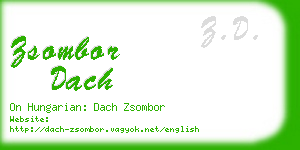 zsombor dach business card